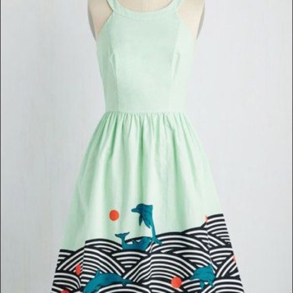 4x Modcloth dolphin bold stripe dress